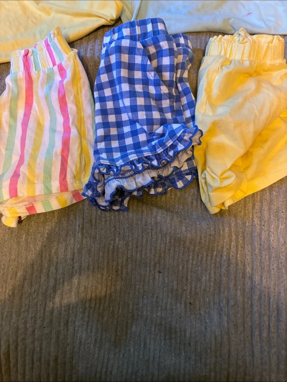 3 sets Girls Matching Sets - Yellow, Blue, Red, Pink